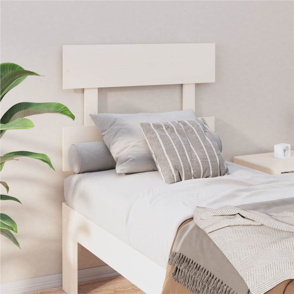 

Bed Headboard White 103.5x3x81 cm Solid Wood Pine