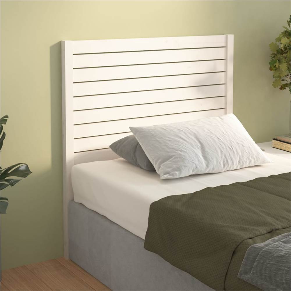 

Bed Headboard White 106x4x100 cm Solid Wood Pine