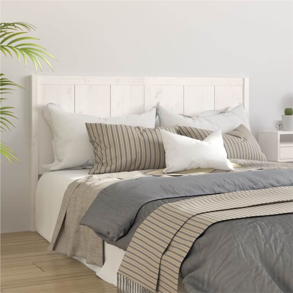 

Bed Headboard White 155.5x4x100 cm Solid Pine Wood