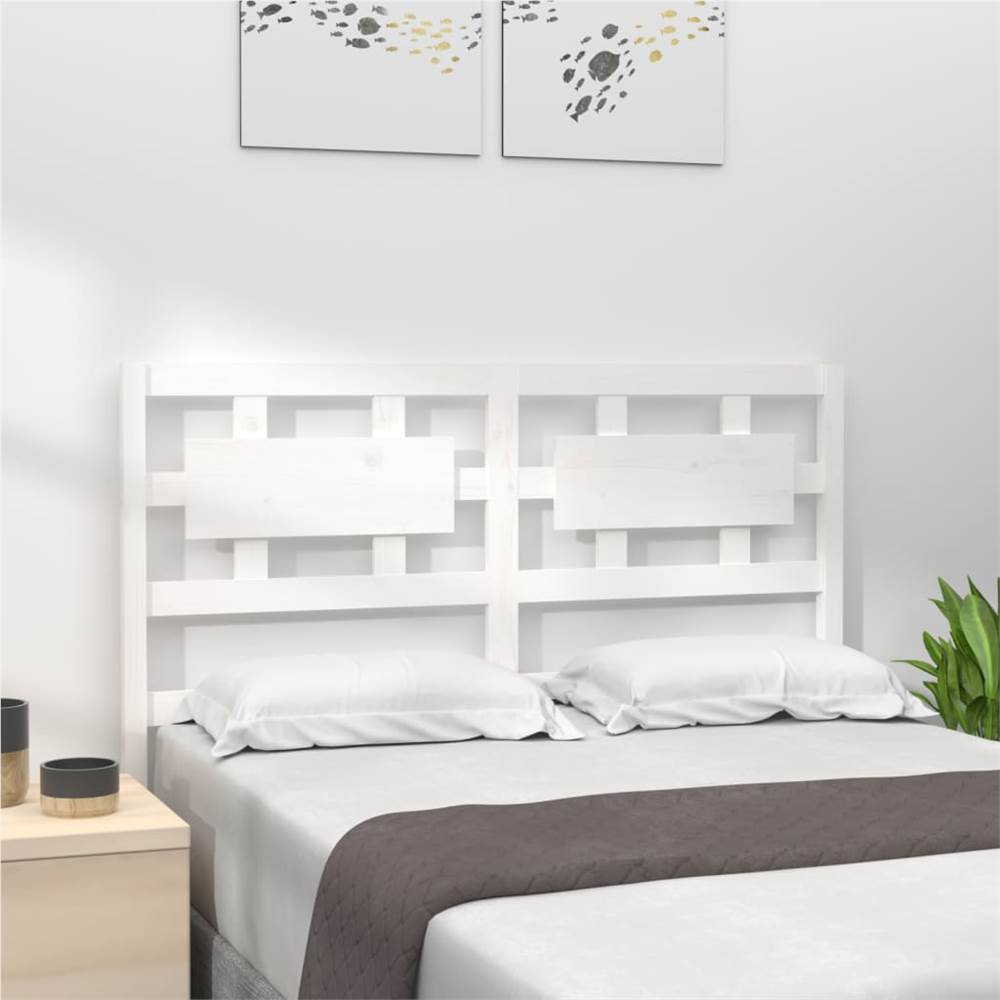 

Bed Headboard White 165.5x4x100 cm Solid Wood Pine