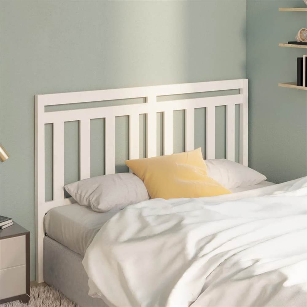 

Bed Headboard White 166x4x100 cm Solid Wood Pine
