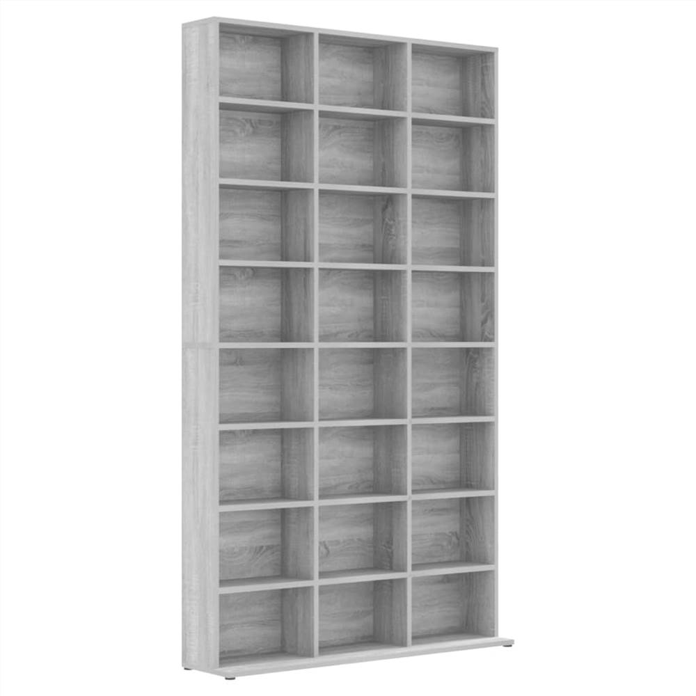 CD Cabinet Grey Sonoma 102x23x177.5 Cm Engineered Wood 7 CD Cabinet Grey Sonoma 102x23x177.5 cm Engineered Wood