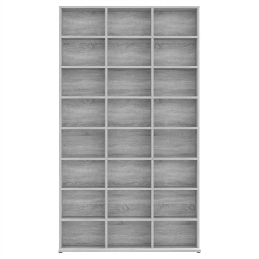 CD Cabinet Grey Sonoma 102x23x177.5 Cm Engineered Wood 8 CD Cabinet Grey Sonoma 102x23x177.5 cm Engineered Wood