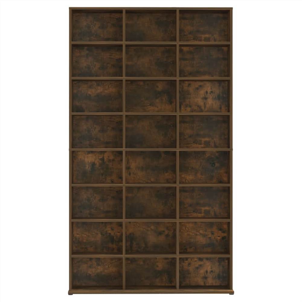 CD Cabinet Smoked Oak 102x23x177.5 Cm Engineered Wood 8 CD Cabinet Smoked Oak 102x23x177.5 cm Engineered Wood