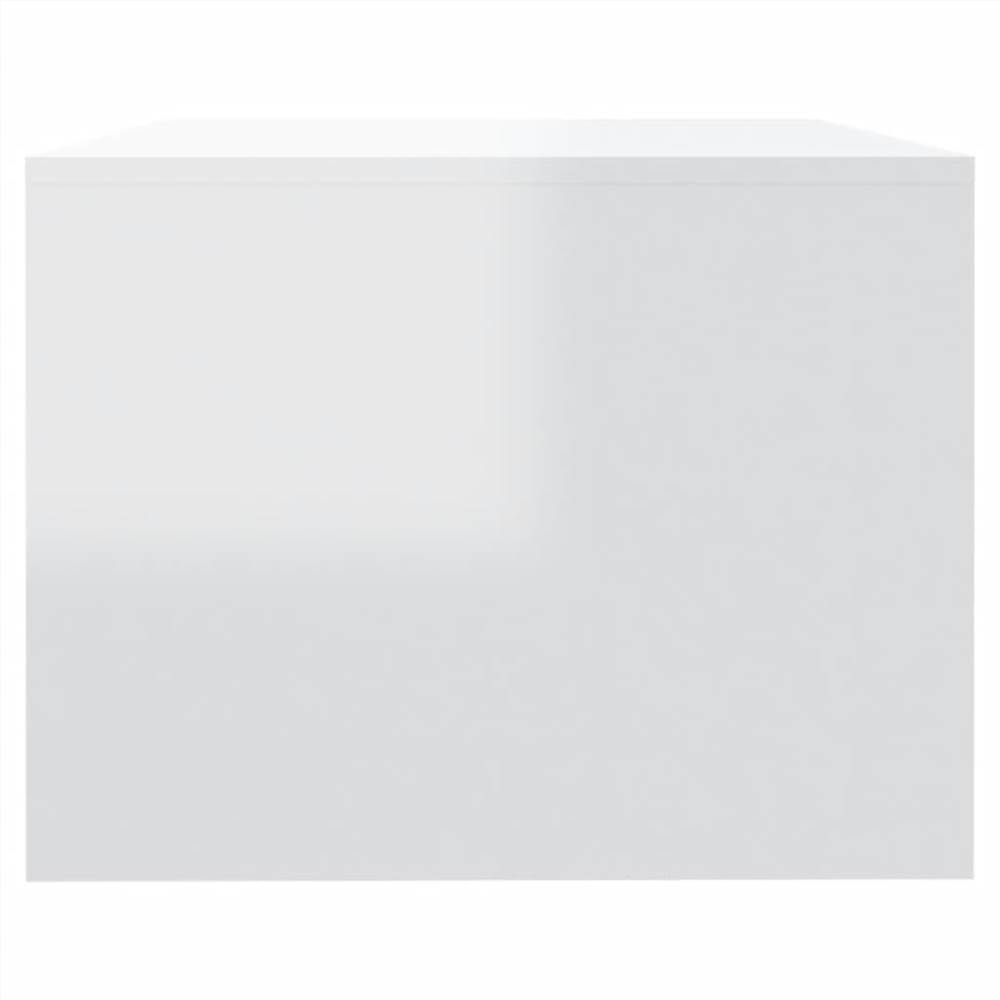 Coffee Table High Gloss White 102x55x42 cm Engineered Wood