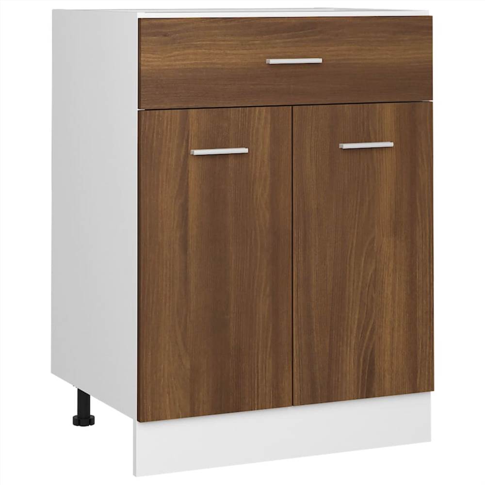 Drawer Bottom Cabinet Brown Oak 60x46x81.5 Cm Engineered Wood 7 Drawer Bottom Cabinet Brown Oak 60x46x81.5 cm Engineered Wood