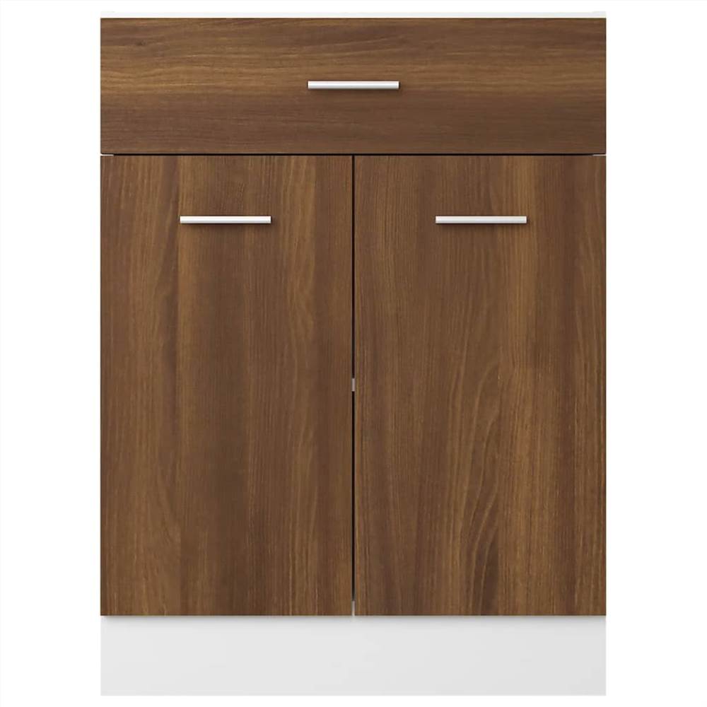 Drawer Bottom Cabinet Brown Oak 60x46x81.5 Cm Engineered Wood 10 Drawer Bottom Cabinet Brown Oak 60x46x81.5 cm Engineered Wood