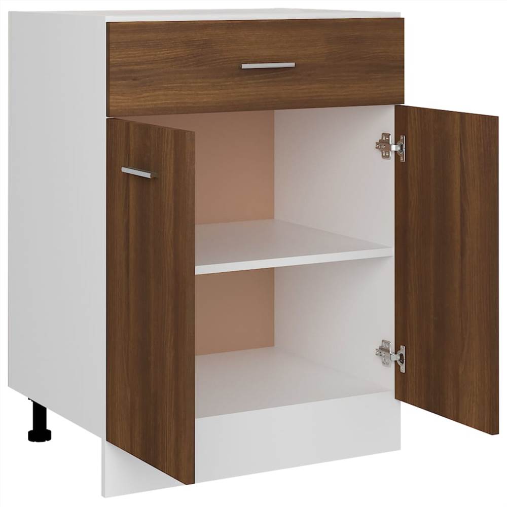 Drawer Bottom Cabinet Brown Oak 60x46x81.5 Cm Engineered Wood 12 Drawer Bottom Cabinet Brown Oak 60x46x81.5 cm Engineered Wood