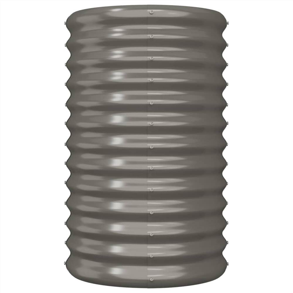 Garden Planter Powder-coated Steel 40x40x68 cm Grey