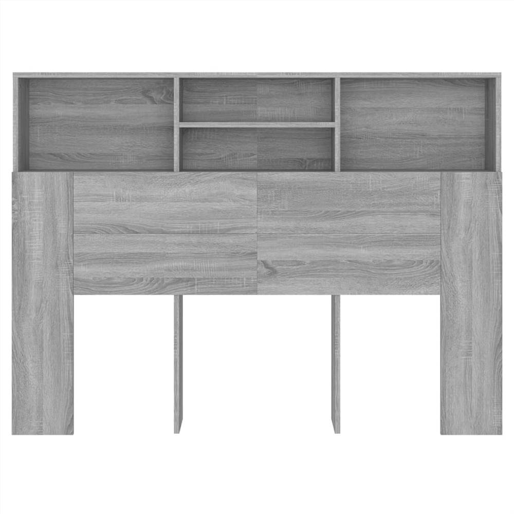 Headboard Cabinet Grey Sonoma 140x19x103.5 cm