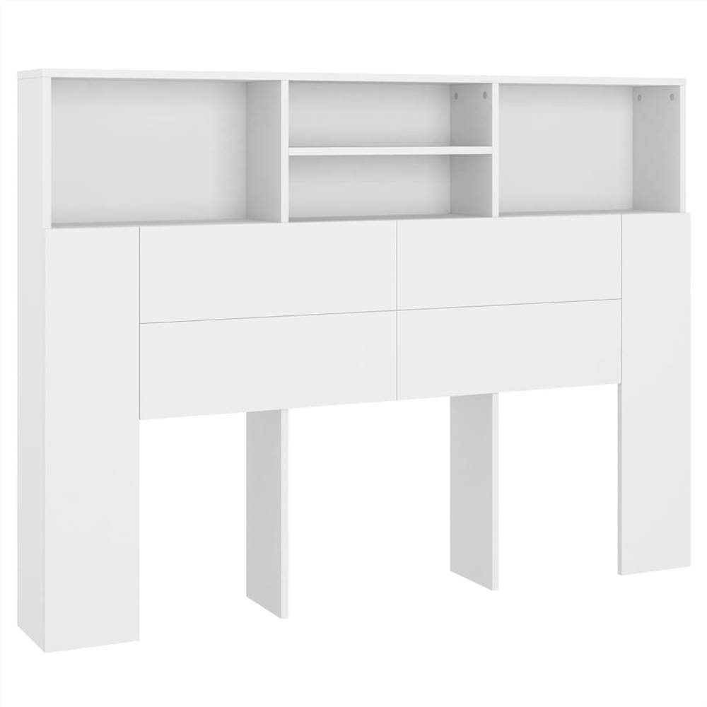 Headboard Cabinet White 140x19x103.5 Cm 7 Headboard Cabinet White 140x19x103.5 cm