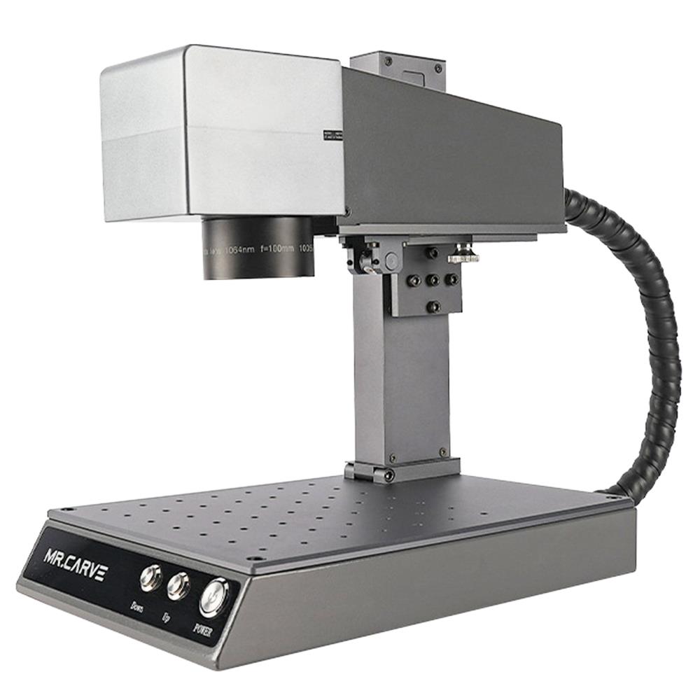 MR CARVE M1 Fiber Laser Marking Machine, For Nameplate Stainless Steel Metal Jewelry Plastics, 70mm*70mm, 2 in 1, Industrial Grade