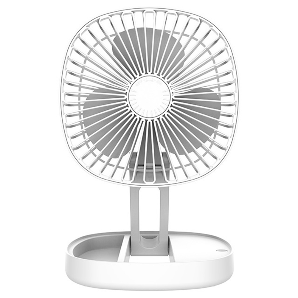 Çok İşlevli Katlanır Fan, 3 Seviye Hız, Aromaterapi Soğutma Fanı, 1200mAh Pil, USB Şarj, Düşük Gürültü - Beyaz