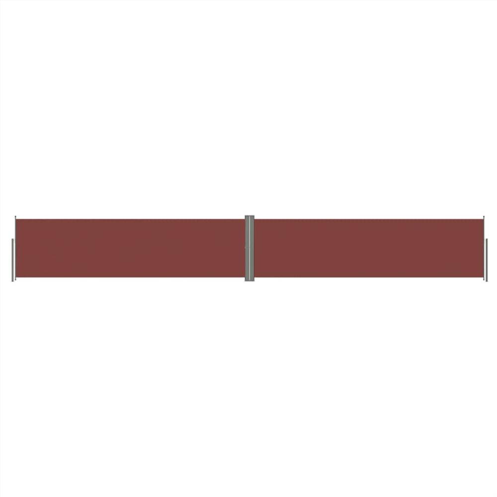 Retractable Side Awning Brown 140x1000 cm