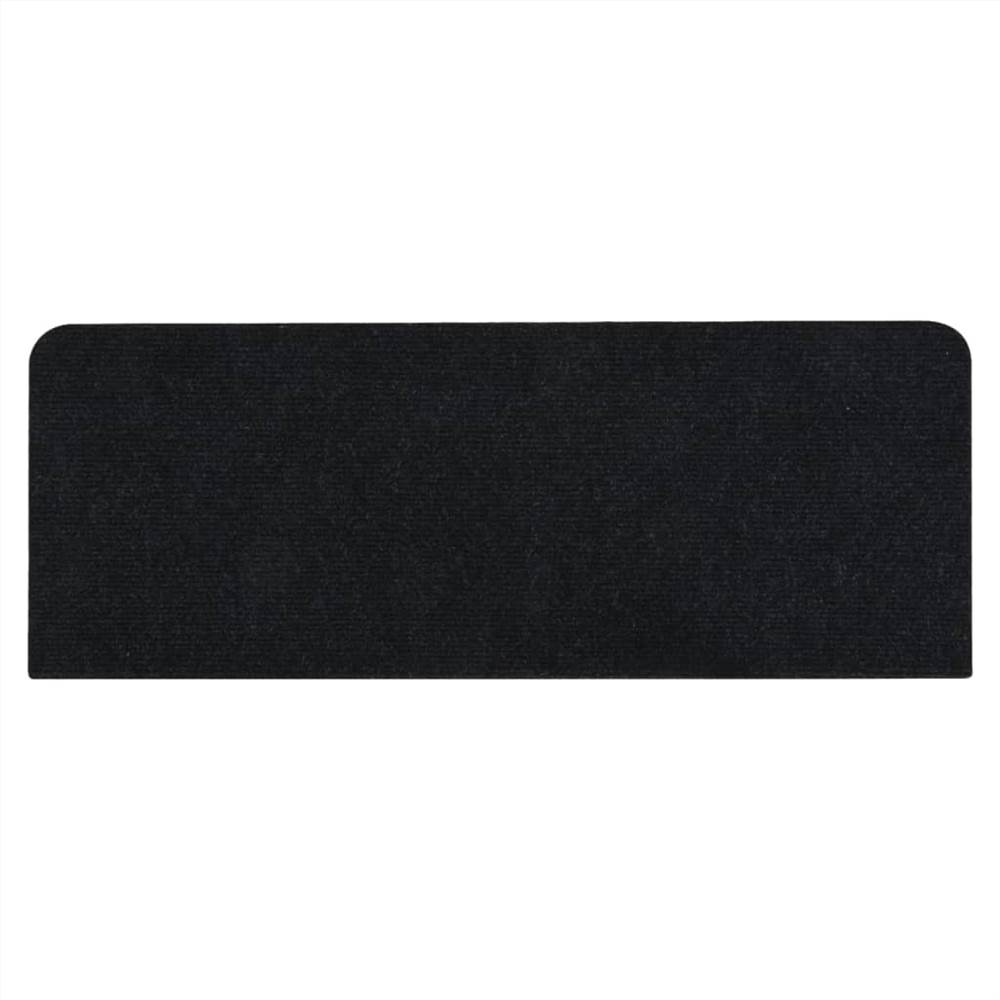 Self-adhesive Stair Mats 15 pcs 65x28 cm Black