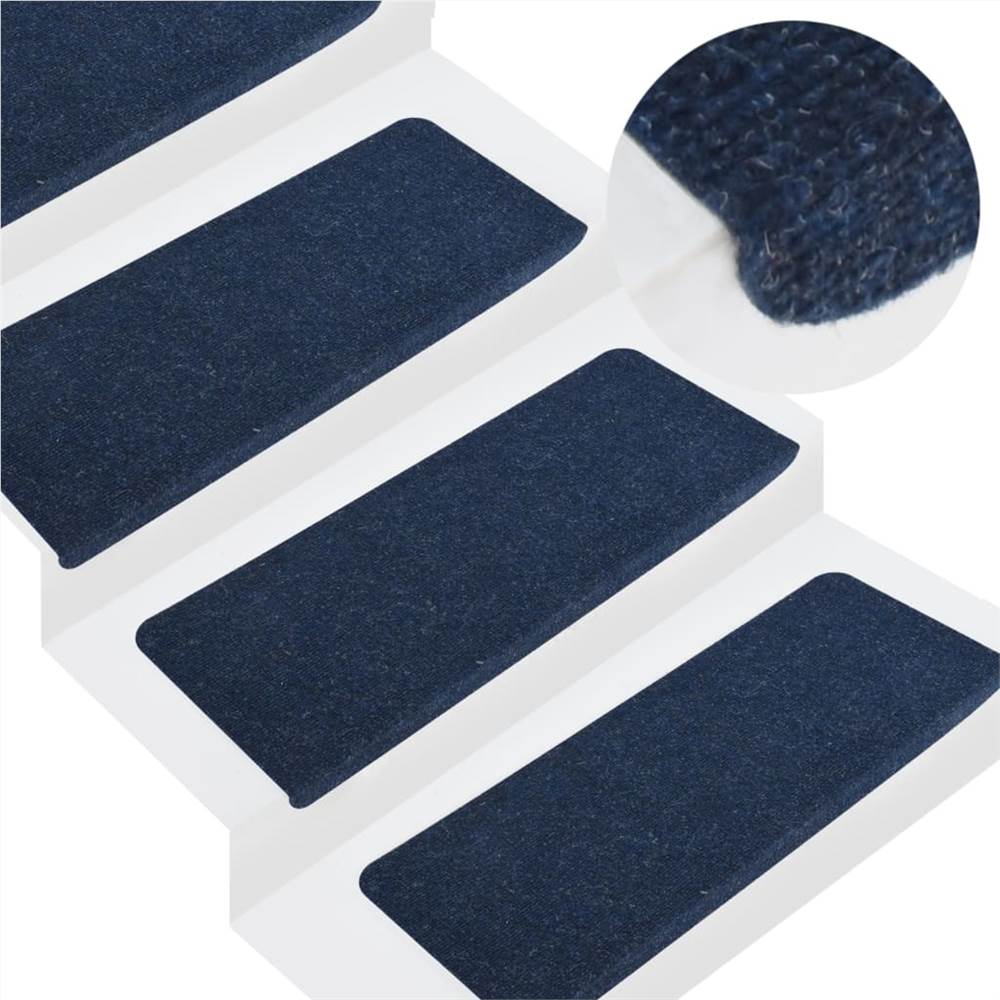 

Self-adhesive Stair Mats 15 pcs 65x28 cm Blue