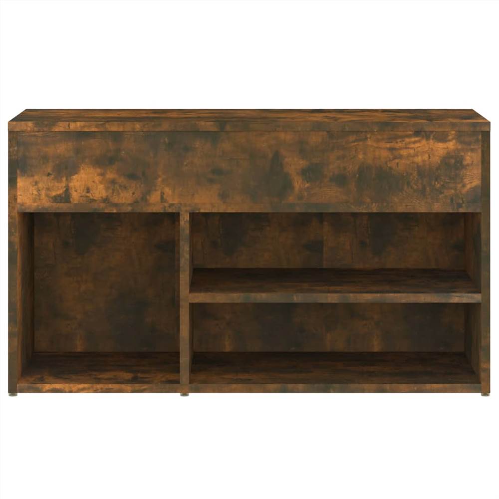 Shoe Bench Smoked Oak 80x30x45 Cm Engineered Wood 17 Shoe Bench Smoked Oak 80x30x45 cm Engineered Wood