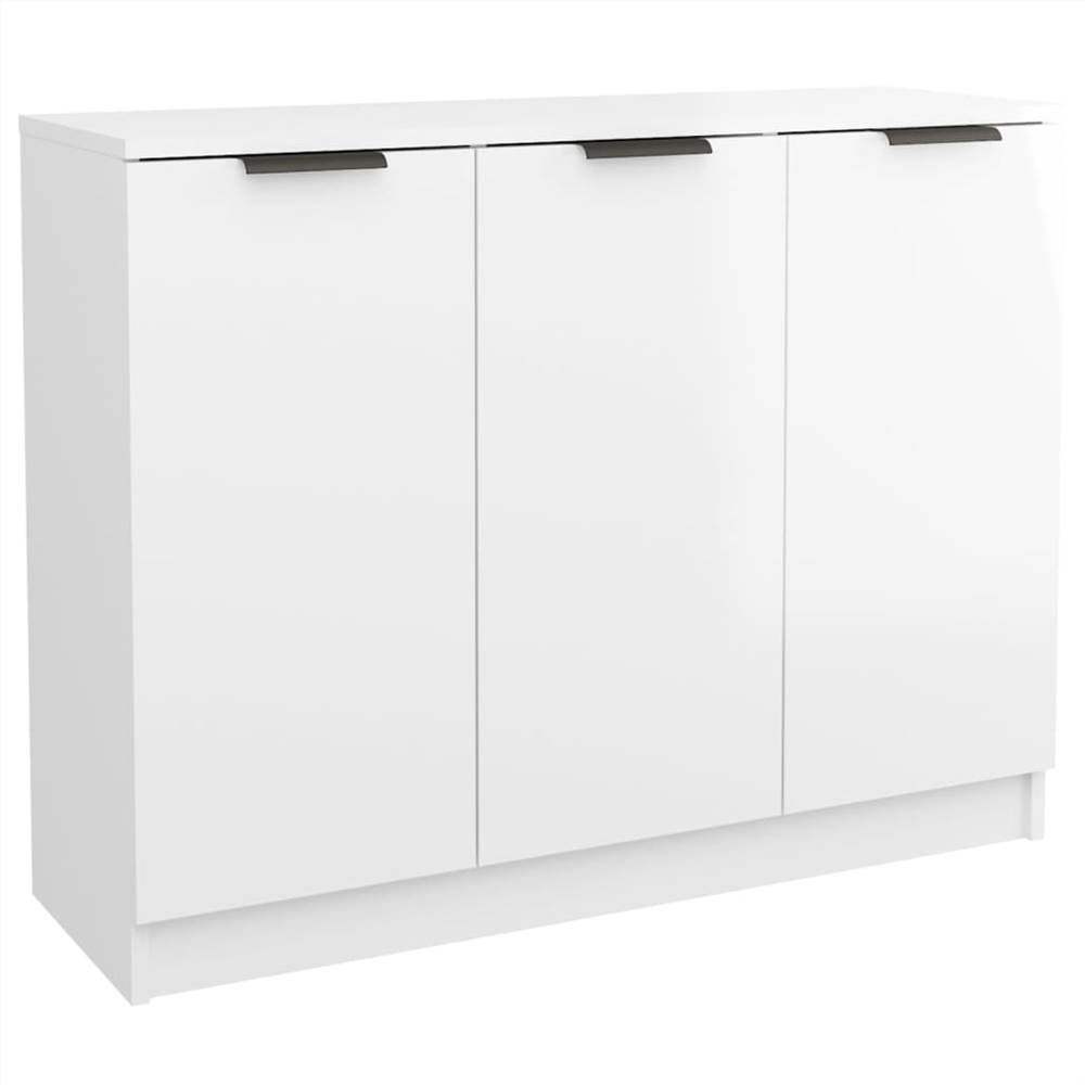 Sideboard High Gloss White 90.5x30x70 Cm Engineered Wood 7 Sideboard High Gloss White 90.5x30x70 cm Engineered Wood