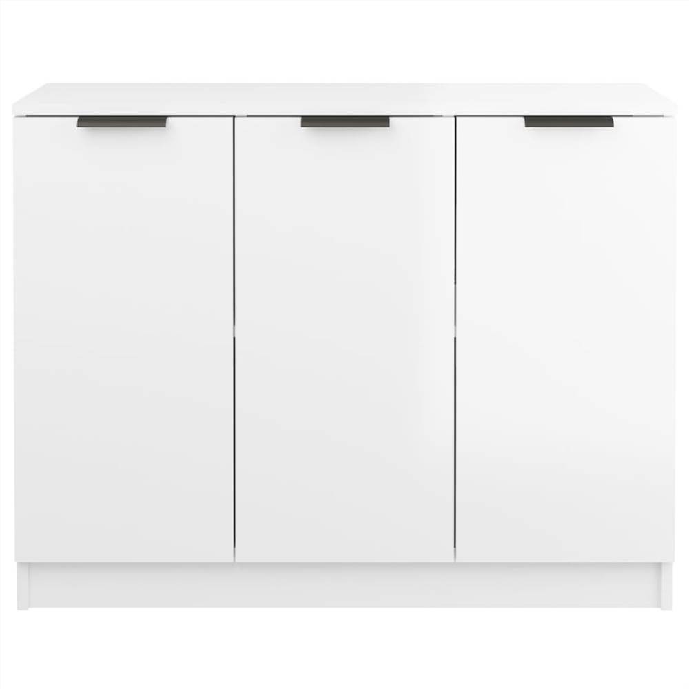 Sideboard High Gloss White 90.5x30x70 Cm Engineered Wood 10 Sideboard High Gloss White 90.5x30x70 cm Engineered Wood
