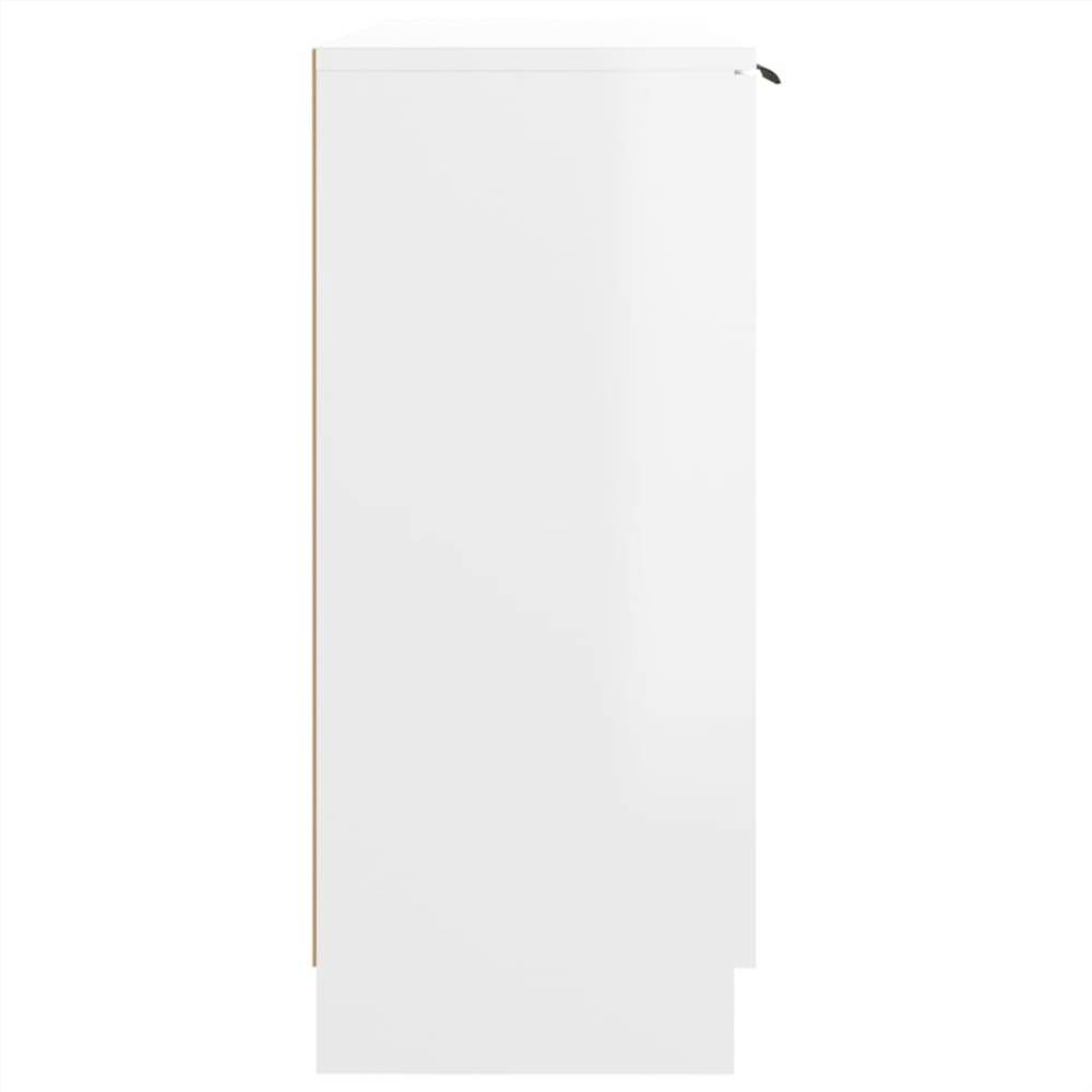 Sideboard High Gloss White 90.5x30x70 Cm Engineered Wood 11 Sideboard High Gloss White 90.5x30x70 cm Engineered Wood