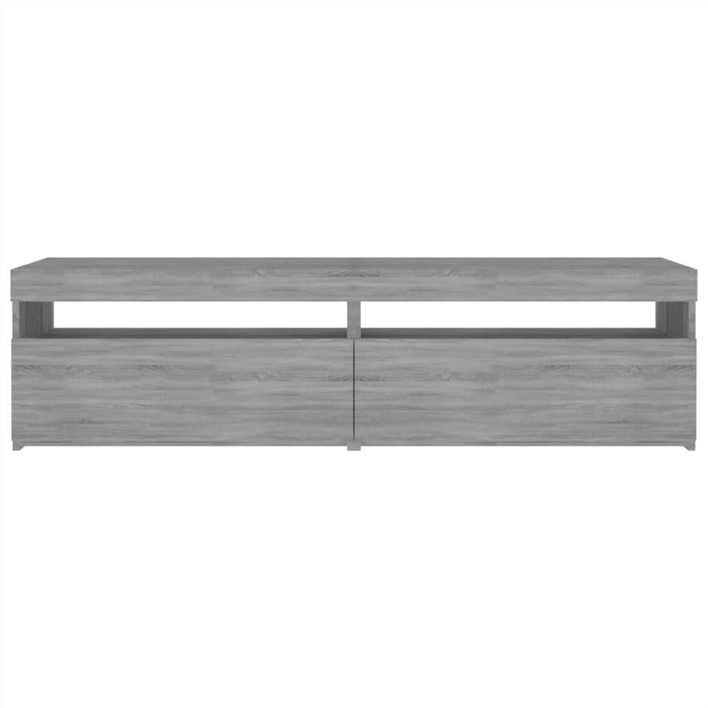 TV Cabinet with LED Lights 2 pcs Grey Sonoma 75x35x40 cm
