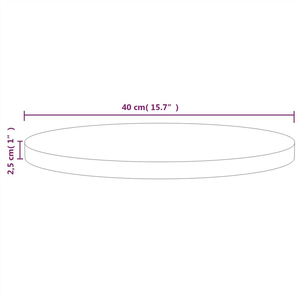 Table Top Brown Ø40x2.5 cm Solid Wood Pine