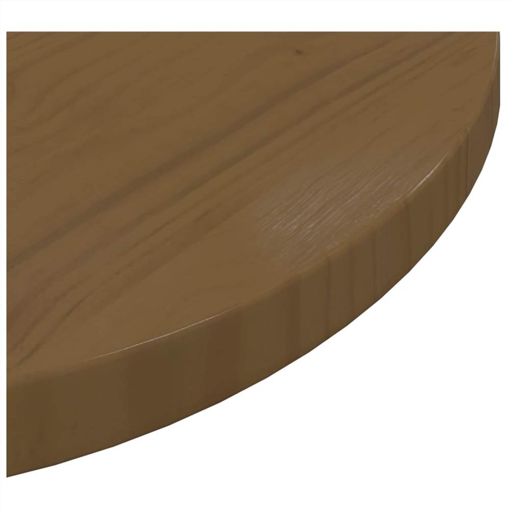 Table Top Brown Ø50x2.5 cm Solid Wood Pine