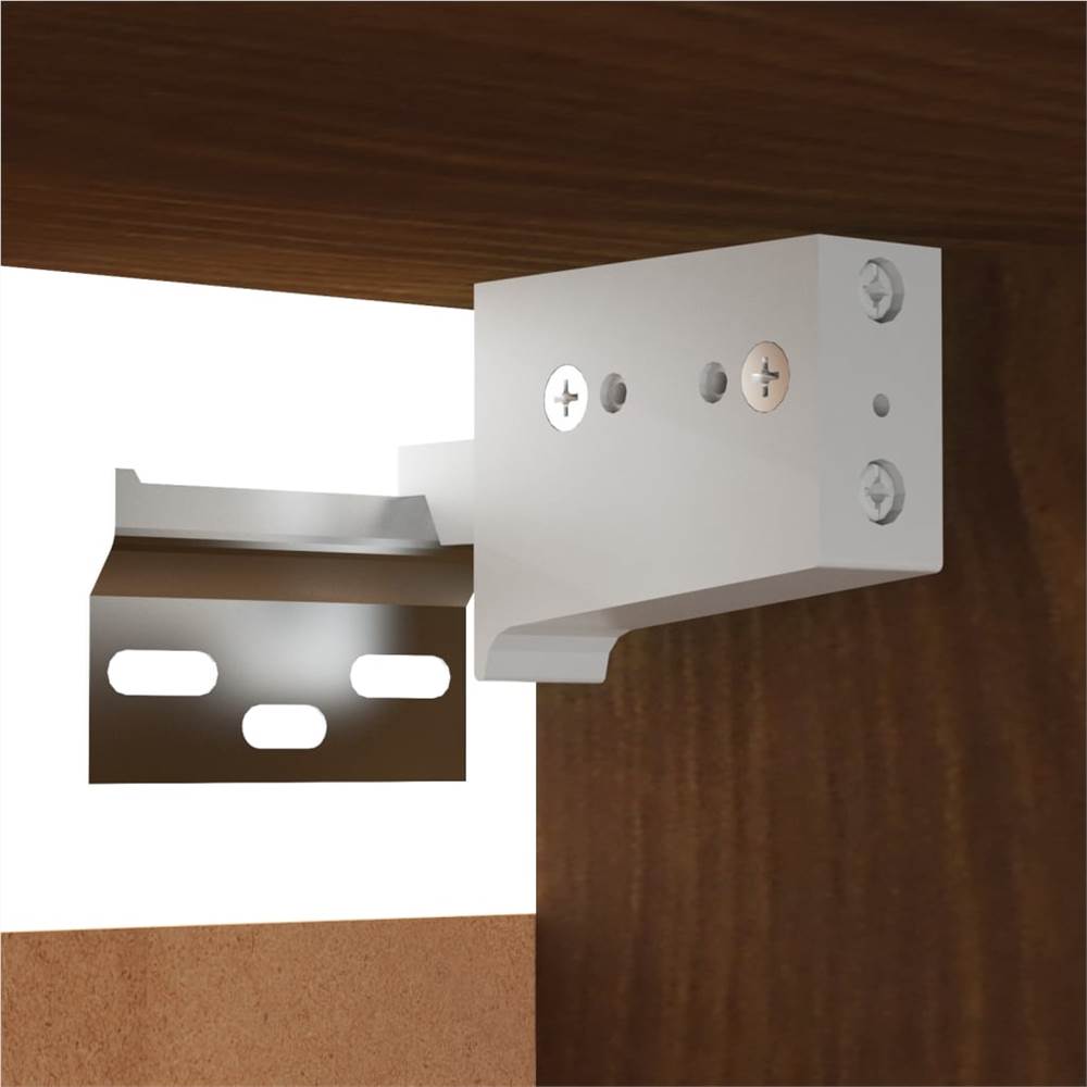 Wall Mounted TV Cabinet 4 pcs Brown Oak 30.5x30x30 cm