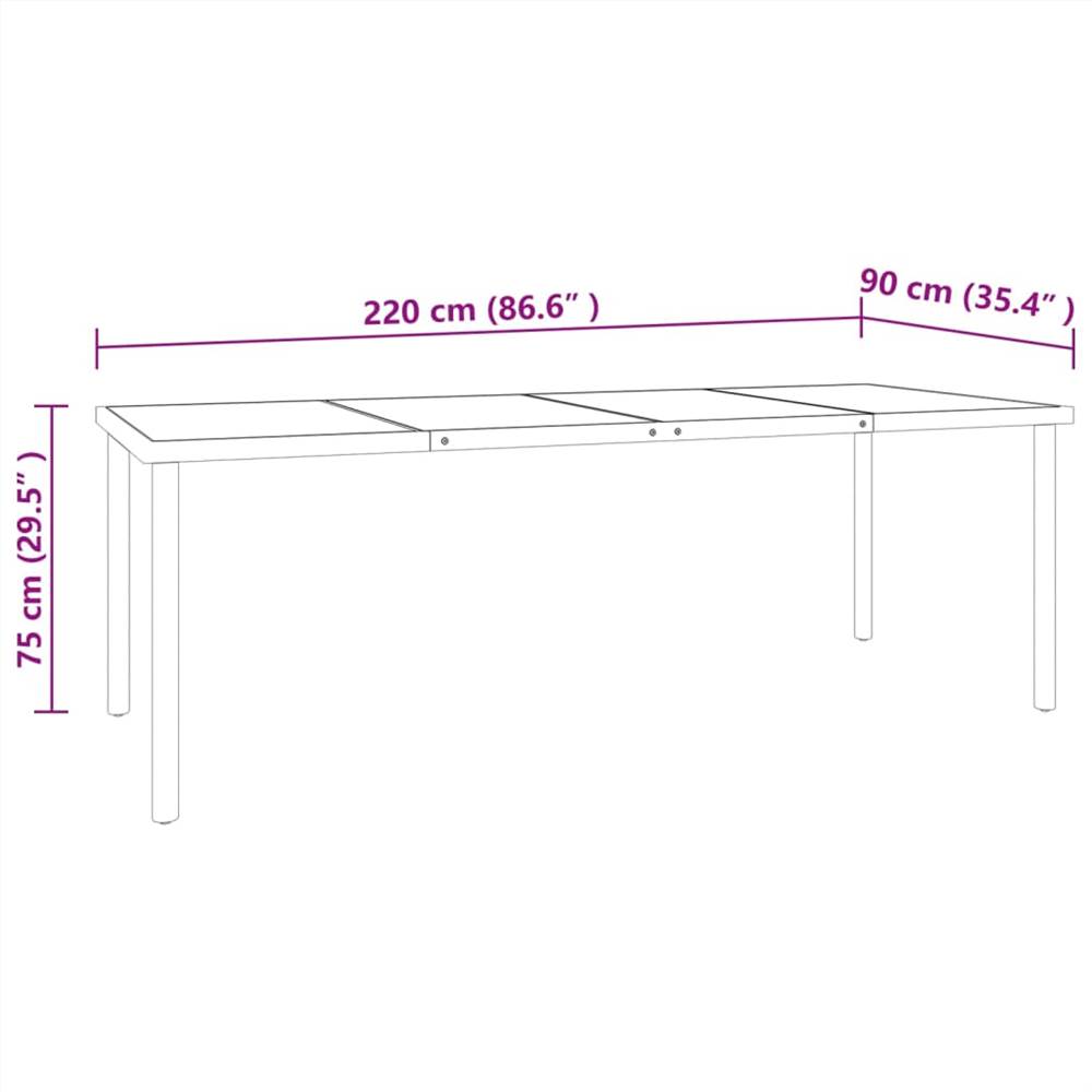 11 Piece Outdoor Dining Set Steel
