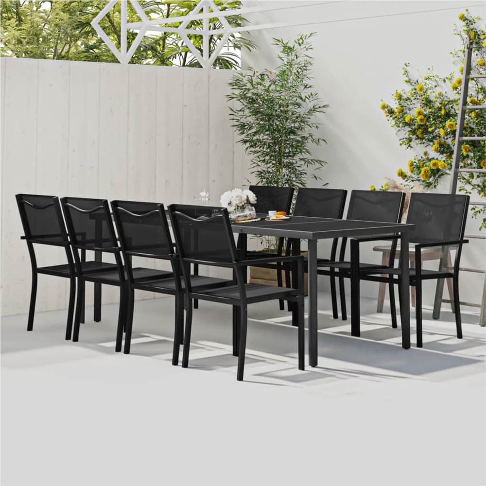 

9 Piece Outdoor Dining Set Steel