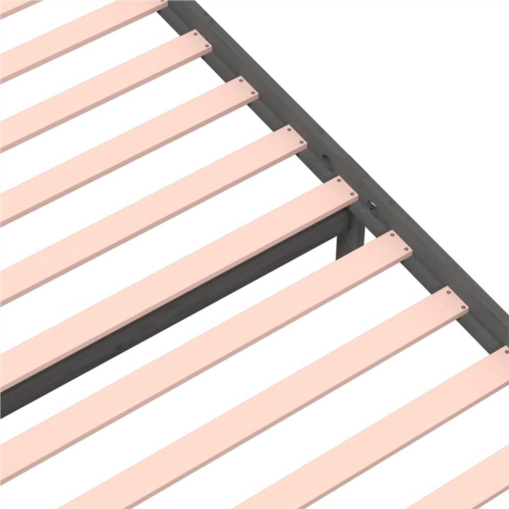 Bed Frame Grey Solid Wood 90x200 Cm 12 Bed Frame Grey Solid Wood 90x200 cm