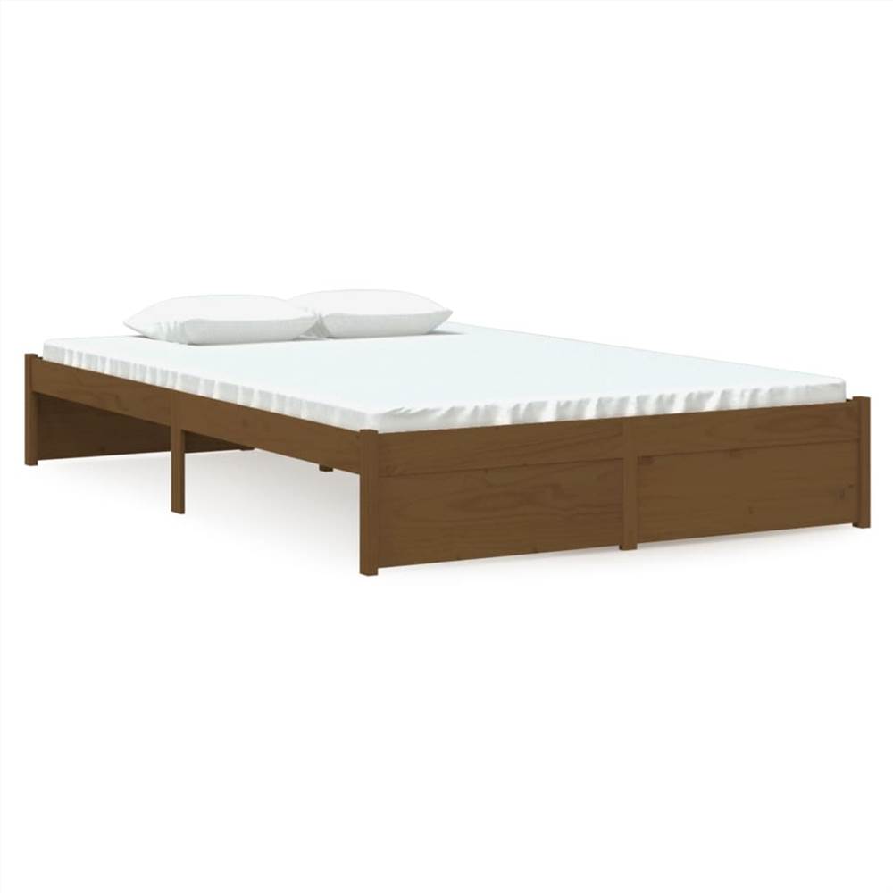 Bed Frame Honey Brown Solid Wood 120x200 cm