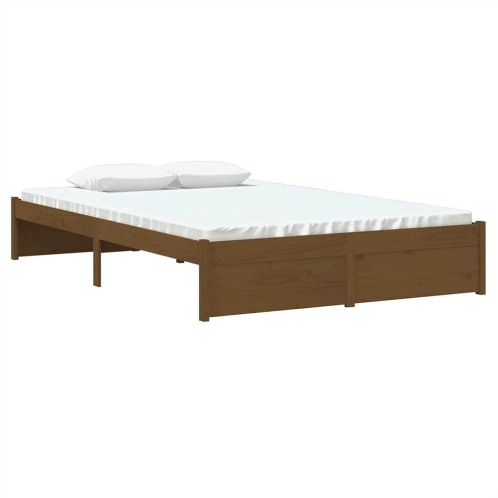 Bed Frame Honey Brown Solid Wood 120x200 cm