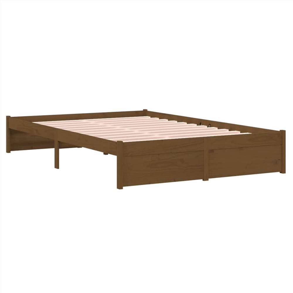 Bed Frame Honey Brown Solid Wood 120x200 cm