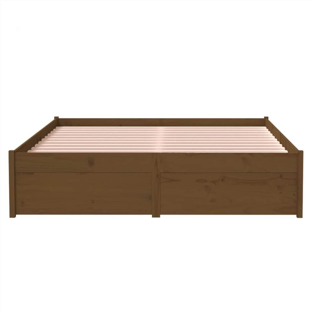 Bed Frame Honey Brown Solid Wood 120x200 cm