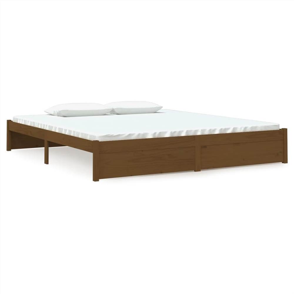 Bed Frame Honey Brown Solid Wood 180x200 Cm 6FT Super King 7 Bed Frame Honey Brown Solid Wood 180x200 cm 6FT Super King