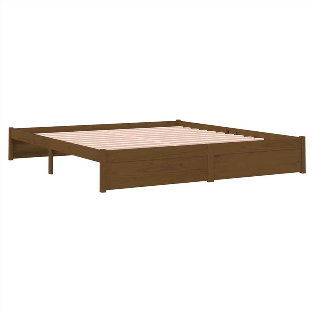 Bed Frame Honey Brown Solid Wood 180x200 Cm 6FT Super King 9 Bed Frame Honey Brown Solid Wood 180x200 cm 6FT Super King