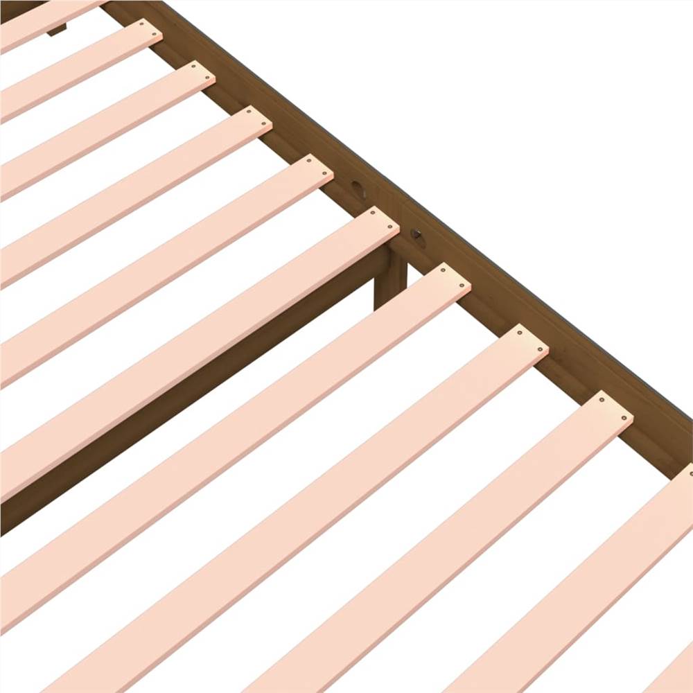 Bed Frame Honey Brown Solid Wood 180x200 Cm 6FT Super King 12 Bed Frame Honey Brown Solid Wood 180x200 cm 6FT Super King