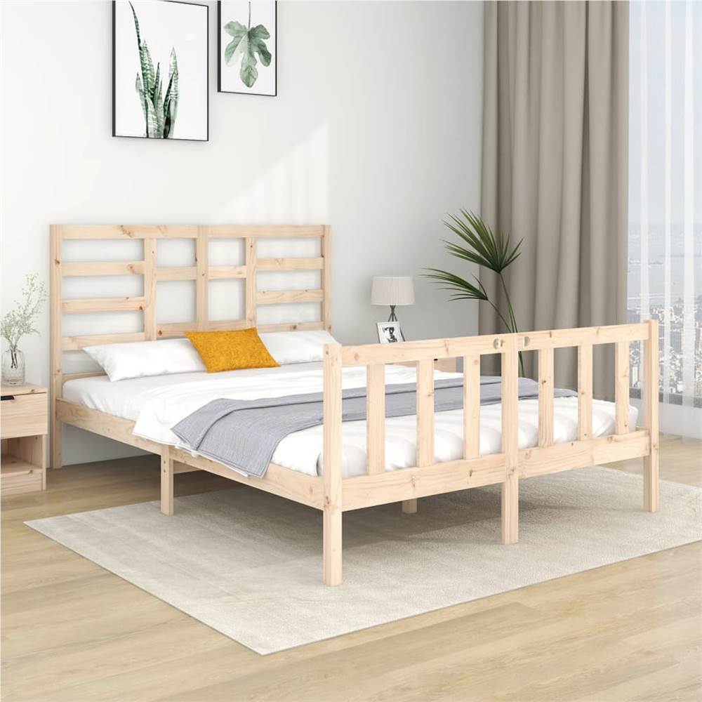 

Bed Frame Solid Wood 120x190 cm 4FT Small Double