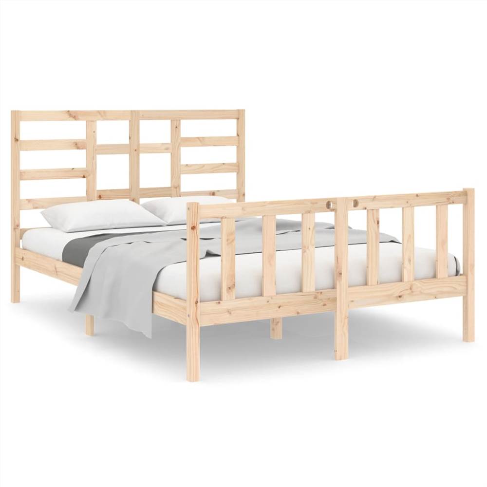 Bed Frame Solid Wood 120x190 cm 4FT Small Double
