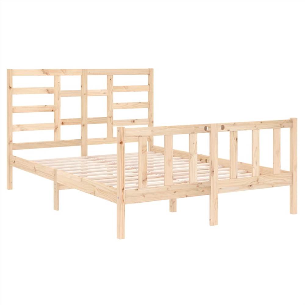 Bed Frame Solid Wood 120x190 cm 4FT Small Double