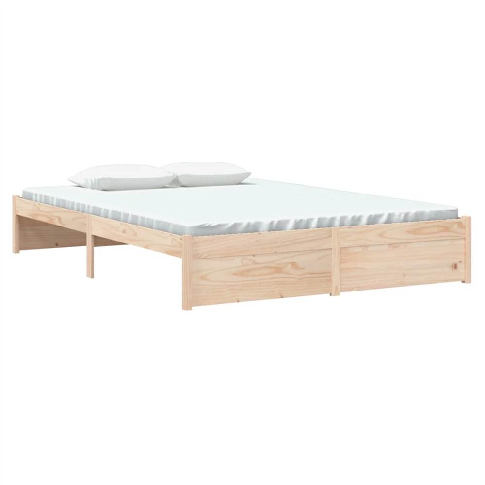 Bed Frame Solid Wood 140x190 cm