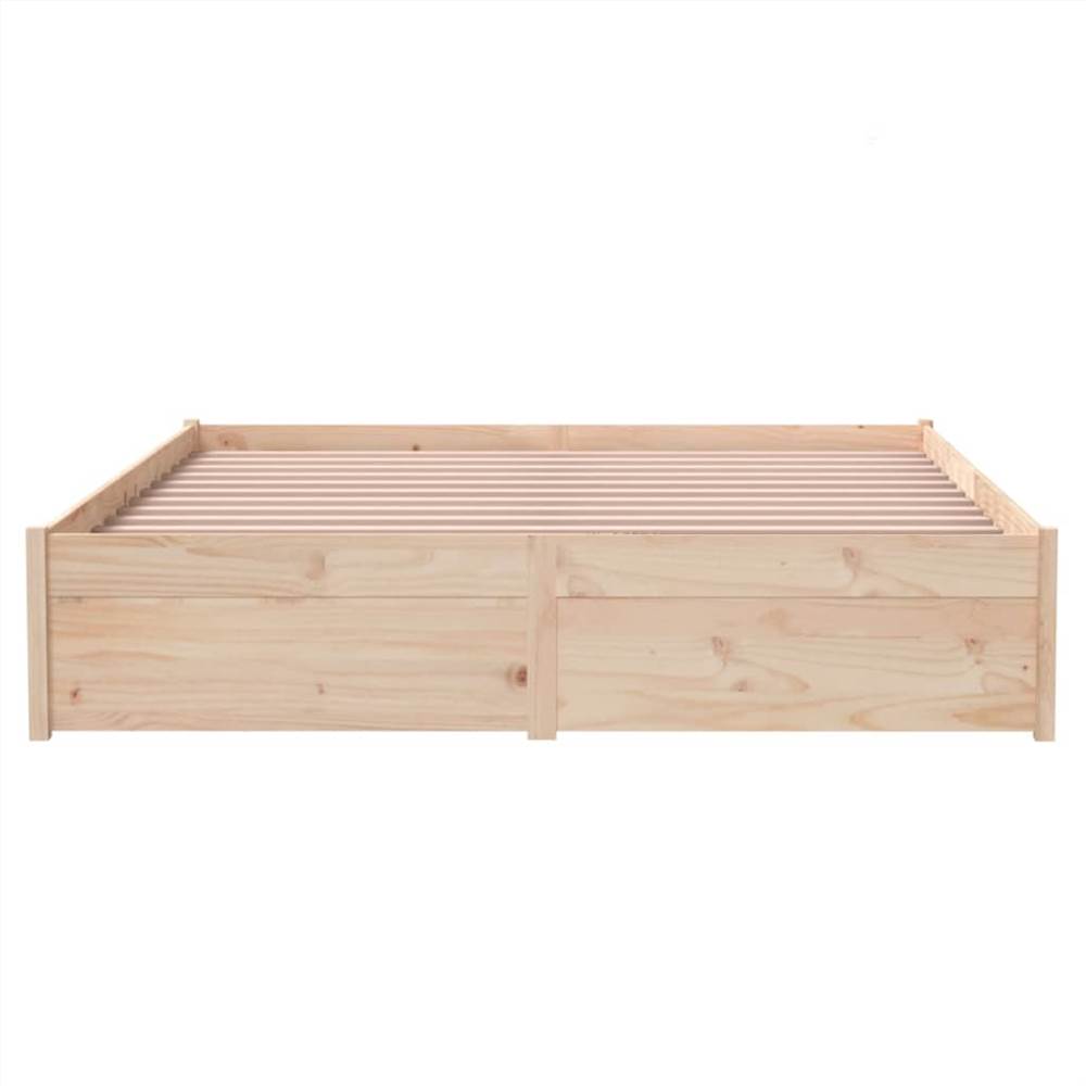 Bed Frame Solid Wood 140x190 cm