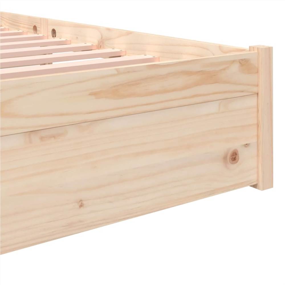Bed Frame Solid Wood 140x190 cm