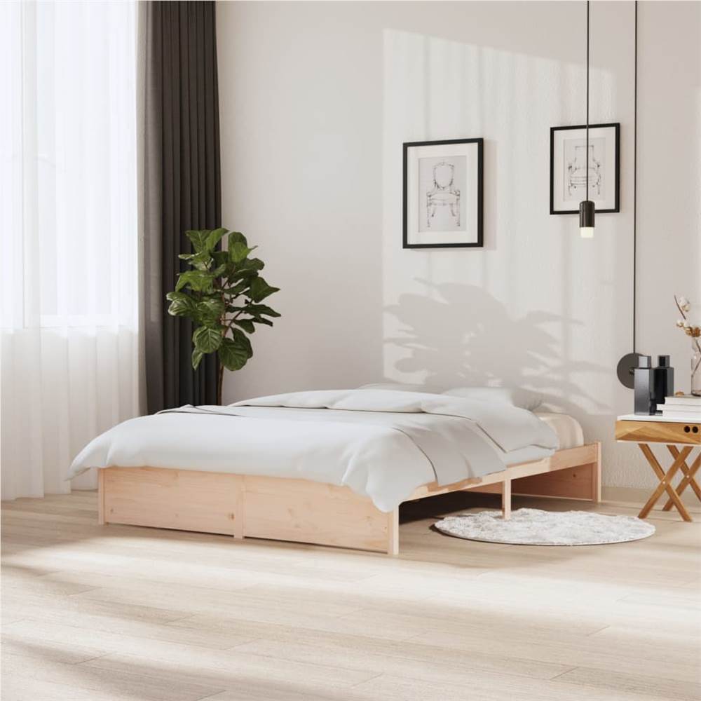 Bed Frame Solid Wood 150x200 cm 5FT King Size