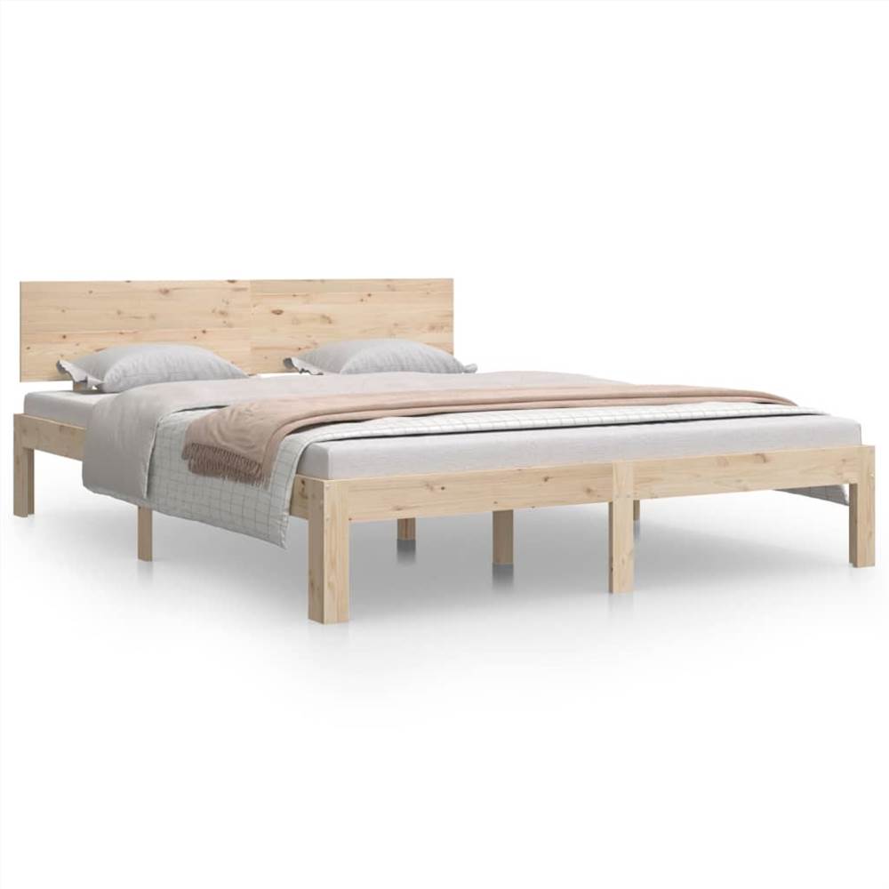 Bed Frame Solid Wood 160x200 cm 5FT King Size