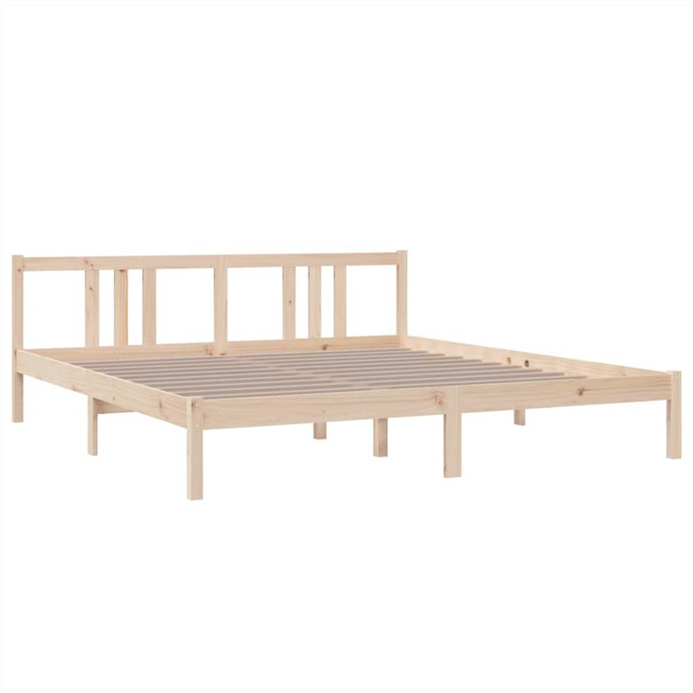 Bed Frame Solid Wood 180x200 cm Super King