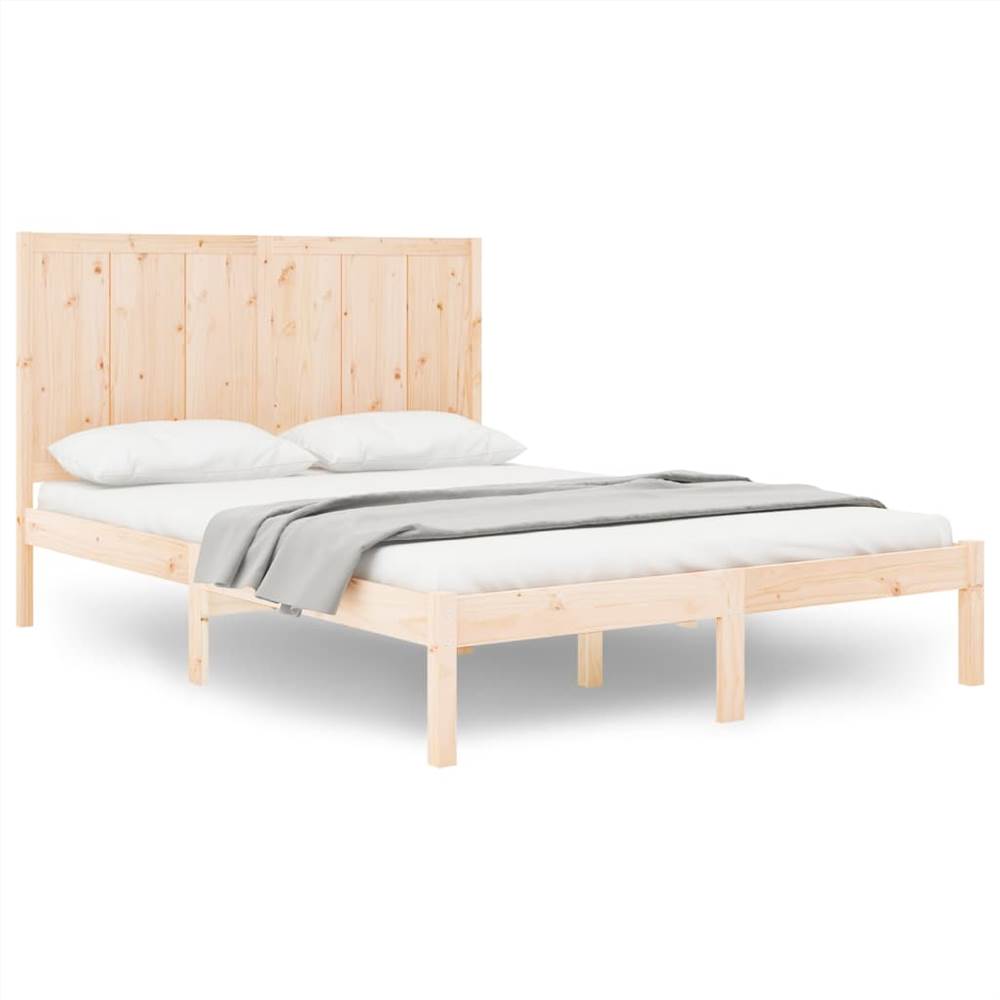 Bed Frame Solid Wood Pine 140x190 cm