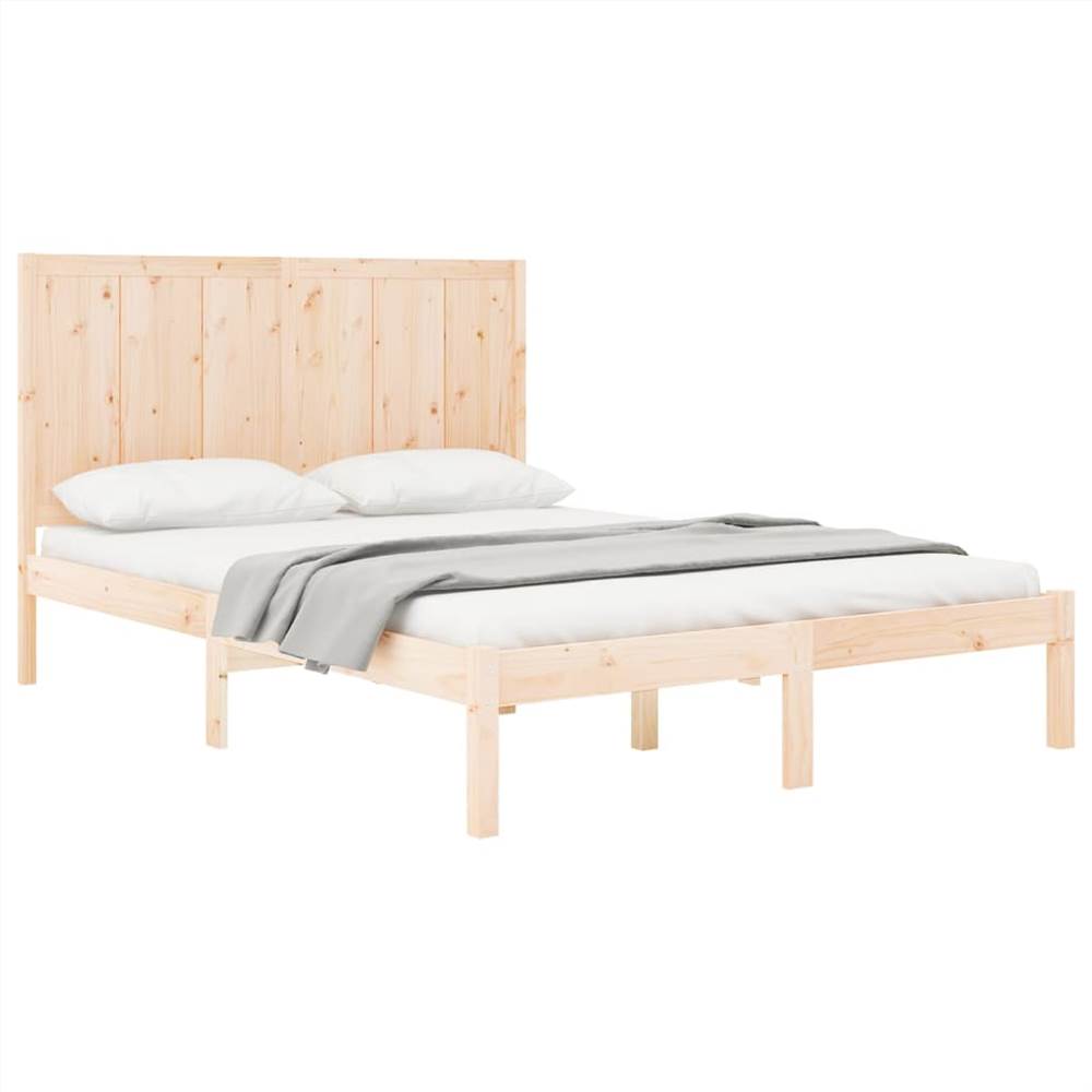 Bed Frame Solid Wood Pine 140x190 cm