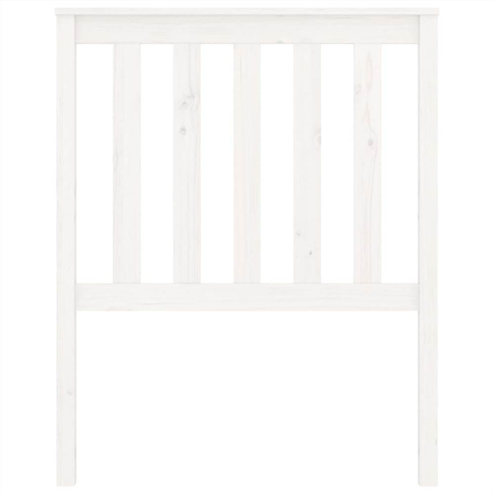Bed Headboard White 81x6x101 cm Solid Wood Pine